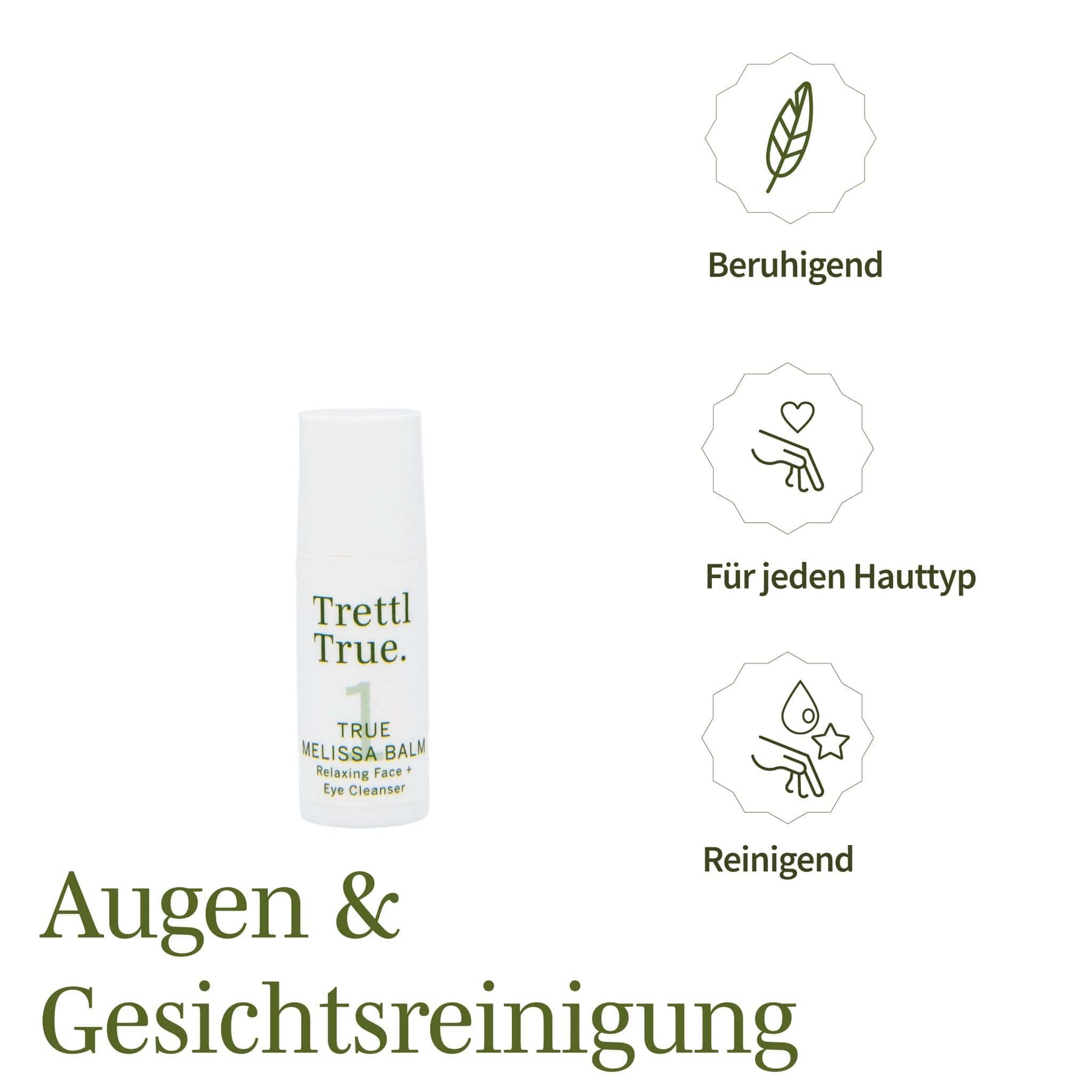 Trettl Cosmetics 5ml True Melissa Balm Relaxing Face+Eye Cleanser