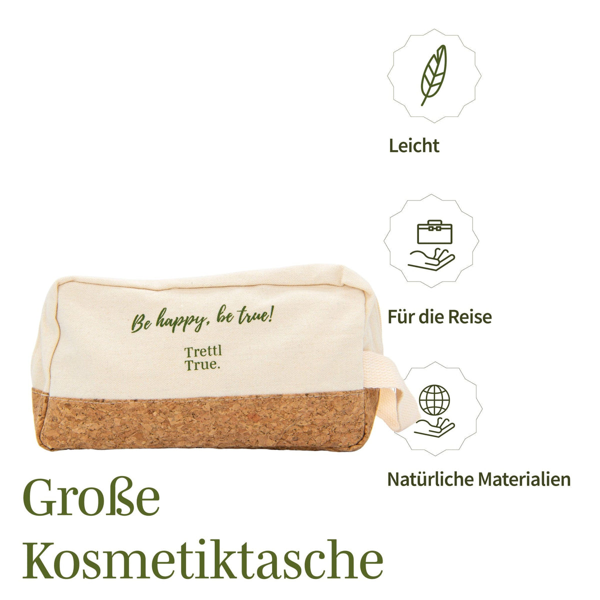 Trettl-True Cosmetics Kosmetiktasche ohne Inhalt » Kosmetiktasche Kork (100% off)